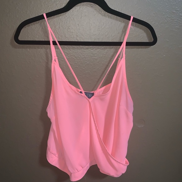 Strappy Neon Coral Tank - Picture 1 of 2